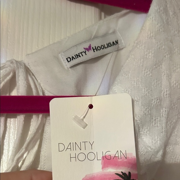 Dainty Hooligan Elegant White Textured Dress - Picture 2 of 7